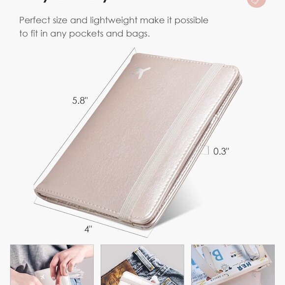 Passport and Vaccine Card Holder Combo Passport Holder Wallet With Vaccination C - Picture 3 of 9